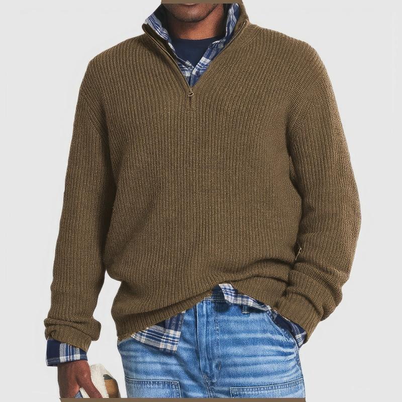 Isaac | Knitted Sweater With Zipper